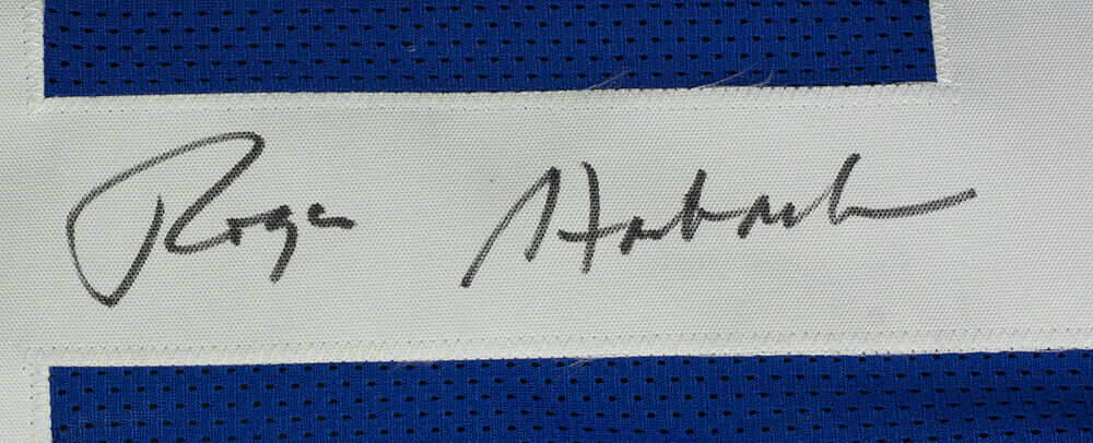 Roger Staubach Signed/Autographed Cowboys Blue Football Jersey Beckett 148039