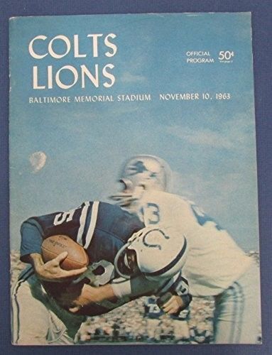 Colts vs. Lions 1963 NFL Official Program 125485