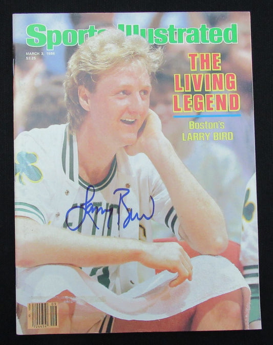 Larry Bird Signed 1986 Sports Illustrated Magazine No Label JSA Witness 189242