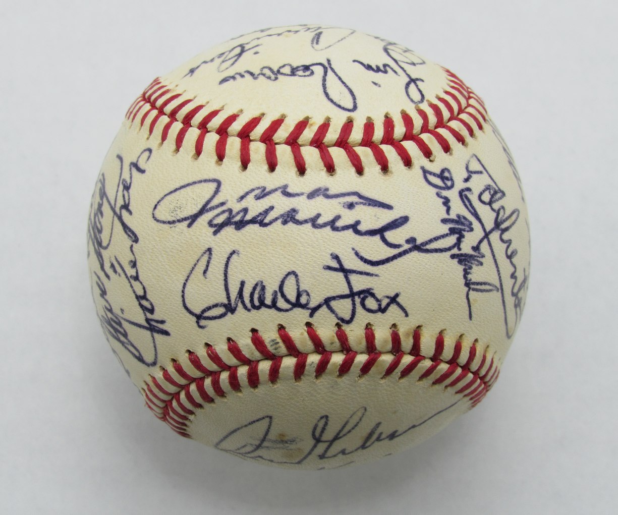 1972 Giants Team signed by 23 ONL Baseball Marichal (HOF) Fox Speier 184935