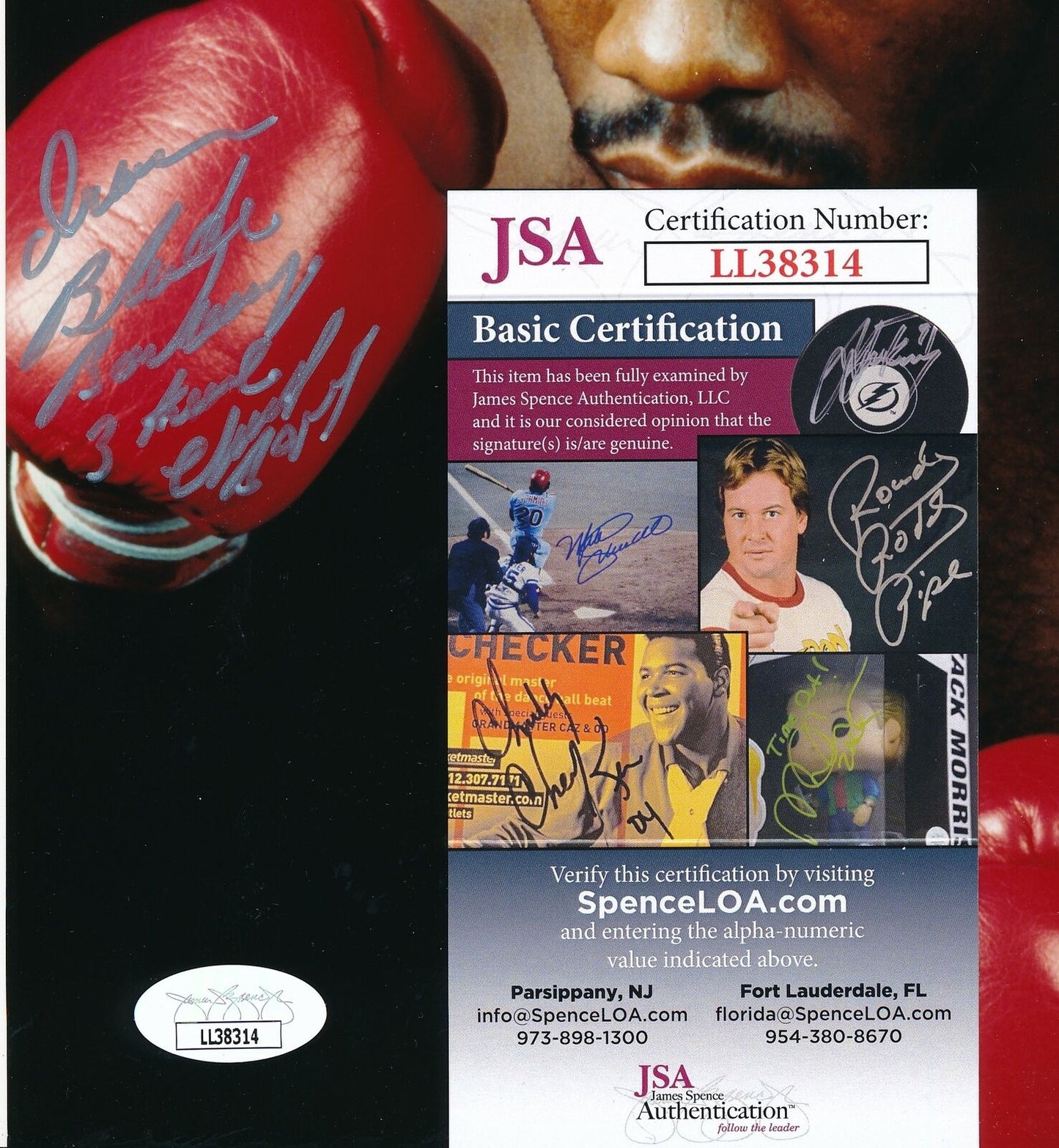 Iran Barkley Boxing Champ Signed/Inscribed 8x10 Photo JSA 157633