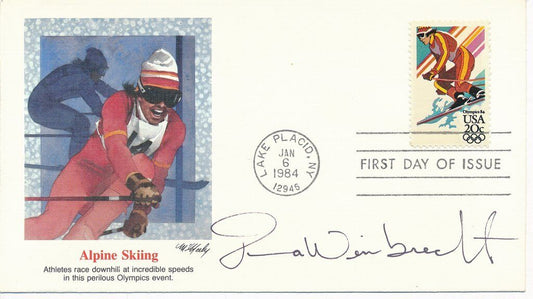 Donna Weinbrecht Gold Medal Olympic Skier Signed First Day Cover 139922