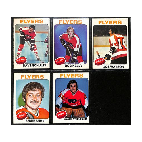 Lot of (5) 1975-76 O-Pee-Chee OPC Hockey Flyers Cards 192479