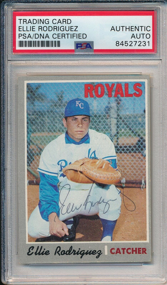 Ellie Rodriguez Royals Signed/Autographed 1970 TOPPS Card #402 PSA/DNA 166614