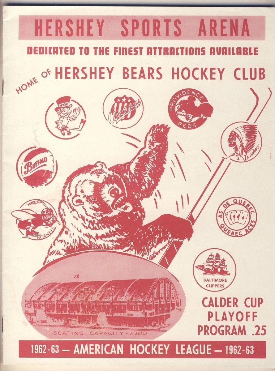 Hershey Bears 1963 Program vs. Cleveland AHL 127980