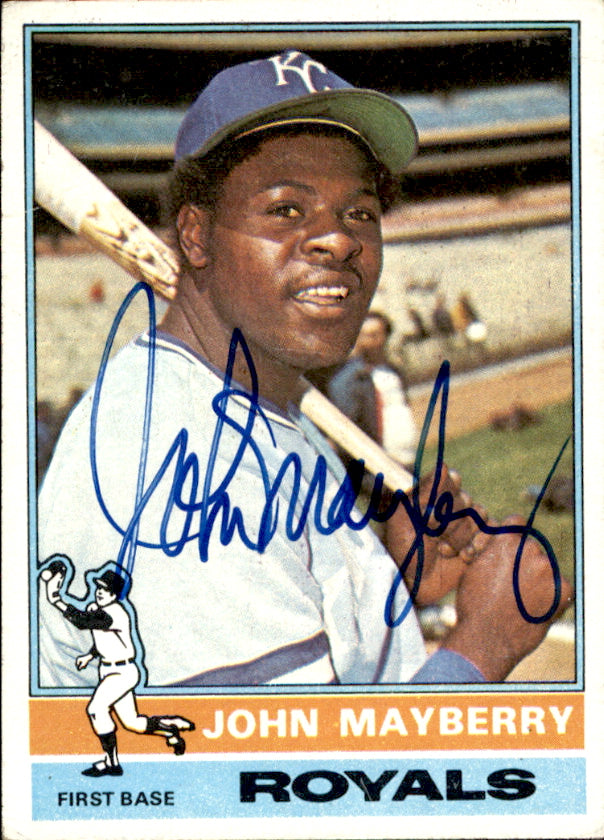 John Mayberry Autographed 1976 TOPPS Card #440 Kansas City Royals 183434