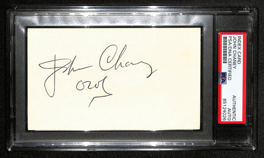 John Chaney Signed 3x5 Index Card Temple Basketball Coach PSA/DNA 185471
