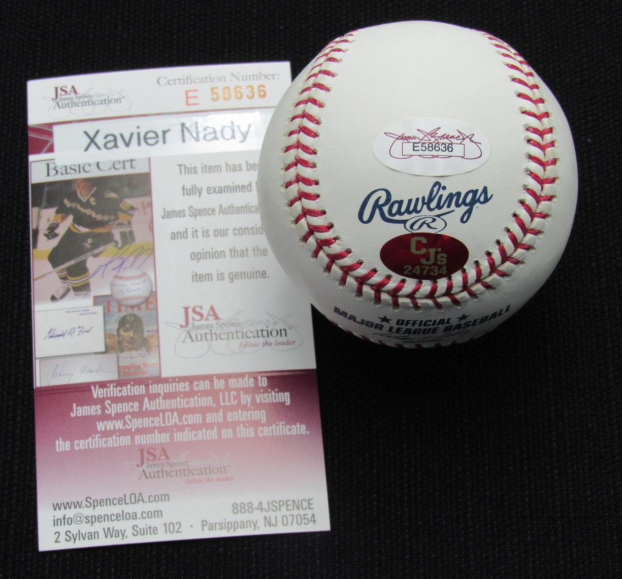 Xavier Nady Signed/Auto Yankees 100th OML Baseball JSA  186942