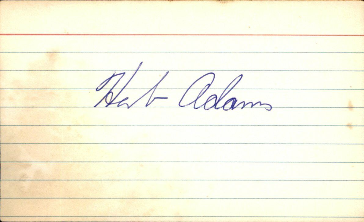 Herb Adams Chicago White Sox d.2012 Signed/Autographed 3x5 Index Card 162704