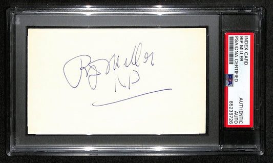 Rip Miller CFB HOF Signed/Auto 3x5 Index Card Notre Dame PSA/DNA 189017