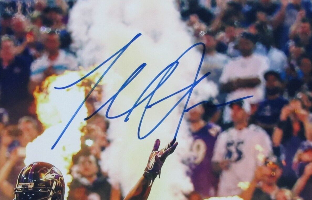 Terrell Suggs Autographed 16x20 Photo Ravens Framed Beckett 179402