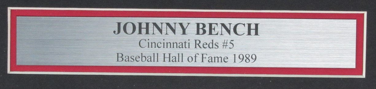 Johnny Bench HOF Signed/Autographed 8x10 Photo Cincinnati Reds Framed JSA 190855