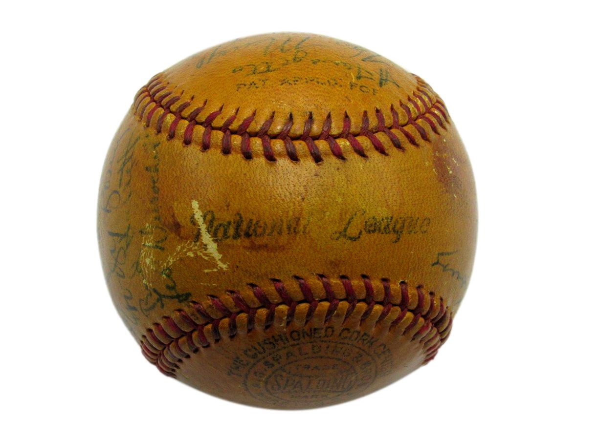 1938 Brooklyn Dodgers Signed Baseball w/Babe Ruth Cuyler Grimes (HOF) JSA 190042