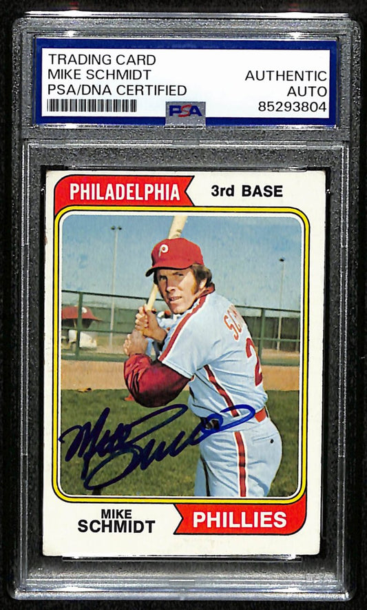 Mike Schmidt HOF Signed/Autographed 1974 Topps Card #283 Phillies PSA/DNA 190648