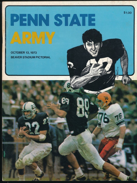 1973 Penn State vs. Army College Football Game Program 10/13