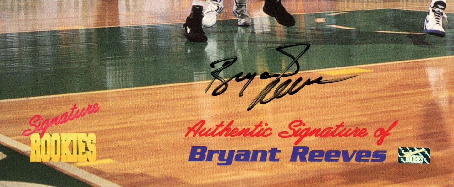 Bryant Reeves Grizzlies Signed 1995 Signature Rookies Cert 8x10 Photo 153561