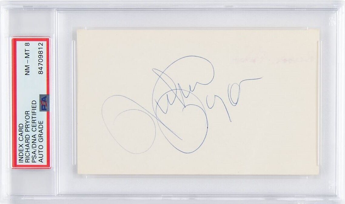 Richard Pryor Autographed 3x5 Card Performer PSA/DNA 177196