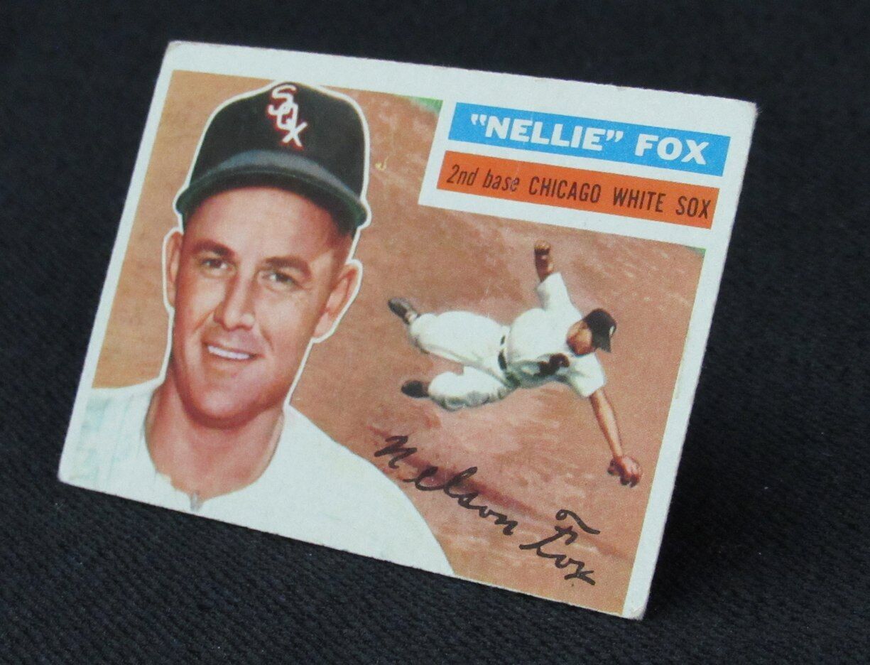 1956 Topps Nellie Fox HOF #118 Authentic Card Chicago White Sox 177003