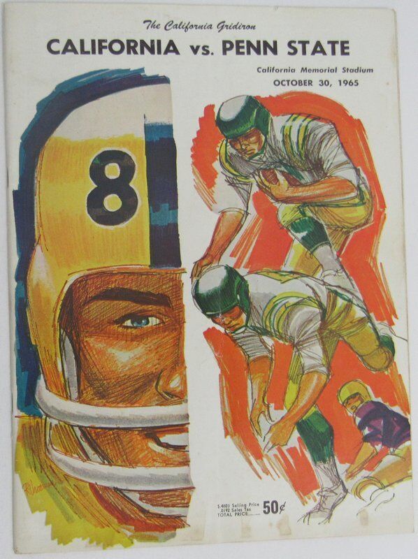 1965 California vs. Penn State Nittany Lions Football Program 137839