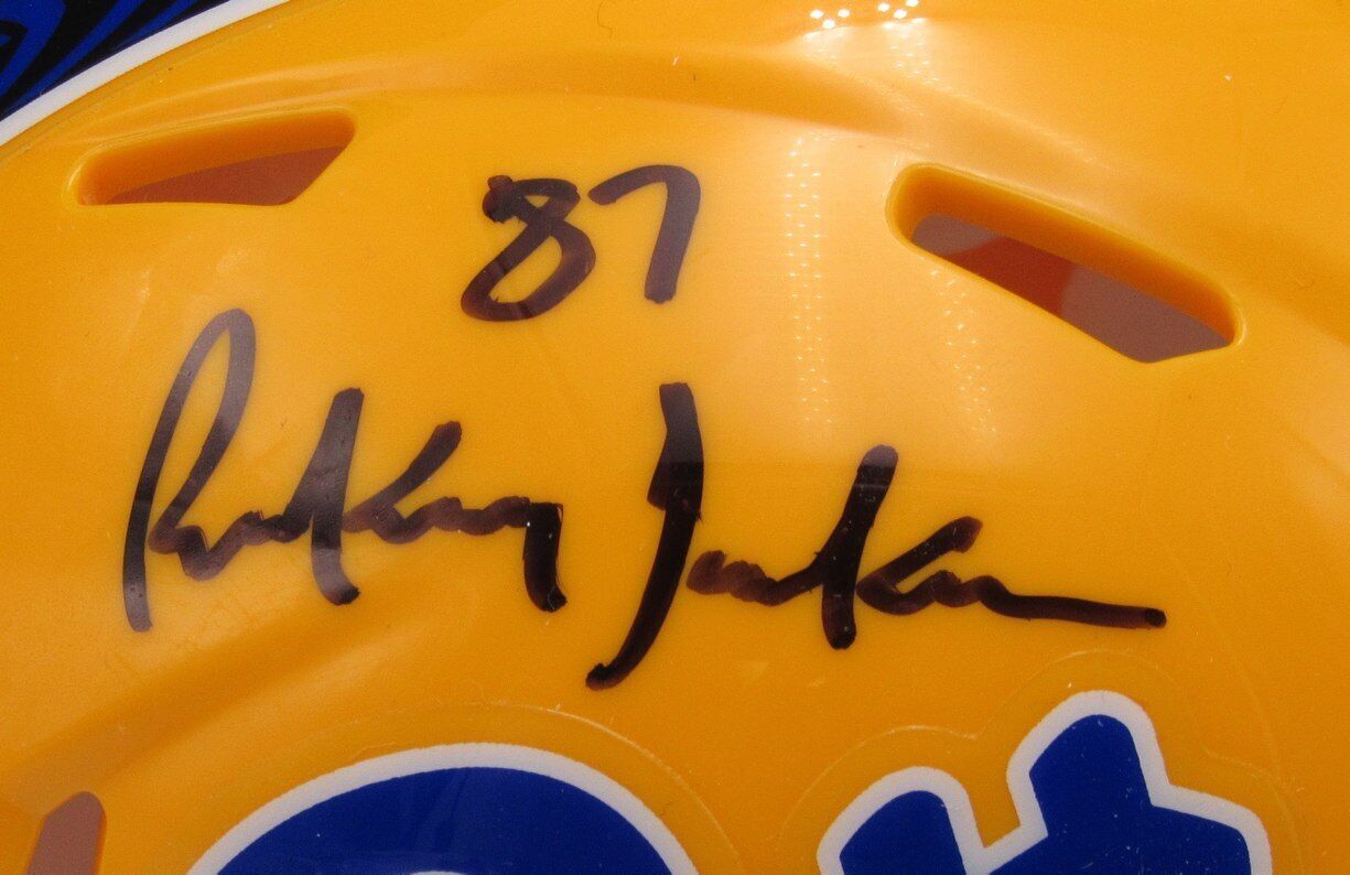 Rickey Jackson Autographed Yellow Mini Speed Football Helmet Pitt JSA