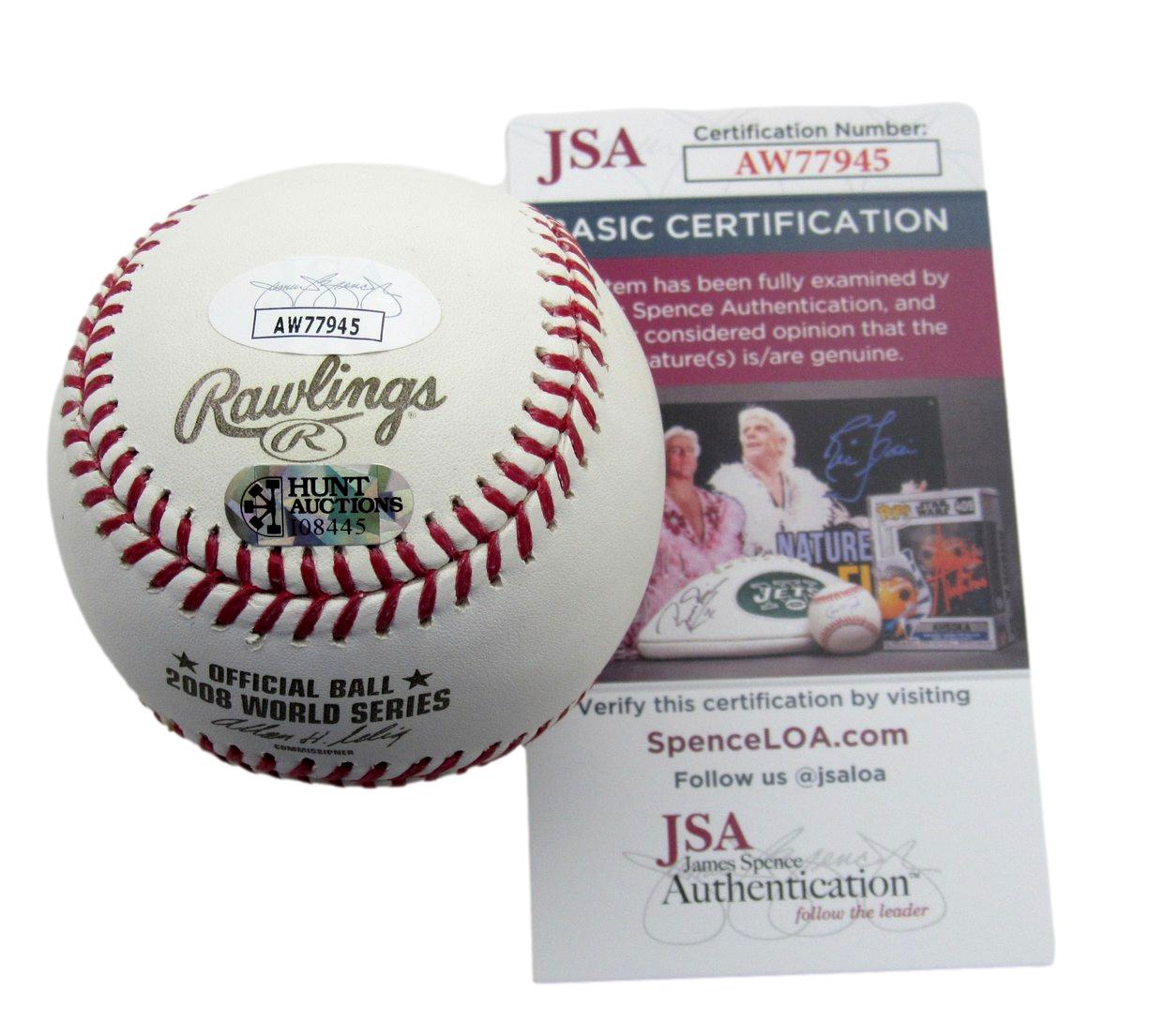 Jason Werth Signed/Inscribed 2008 World Series Baseball Phillies JSA 191275