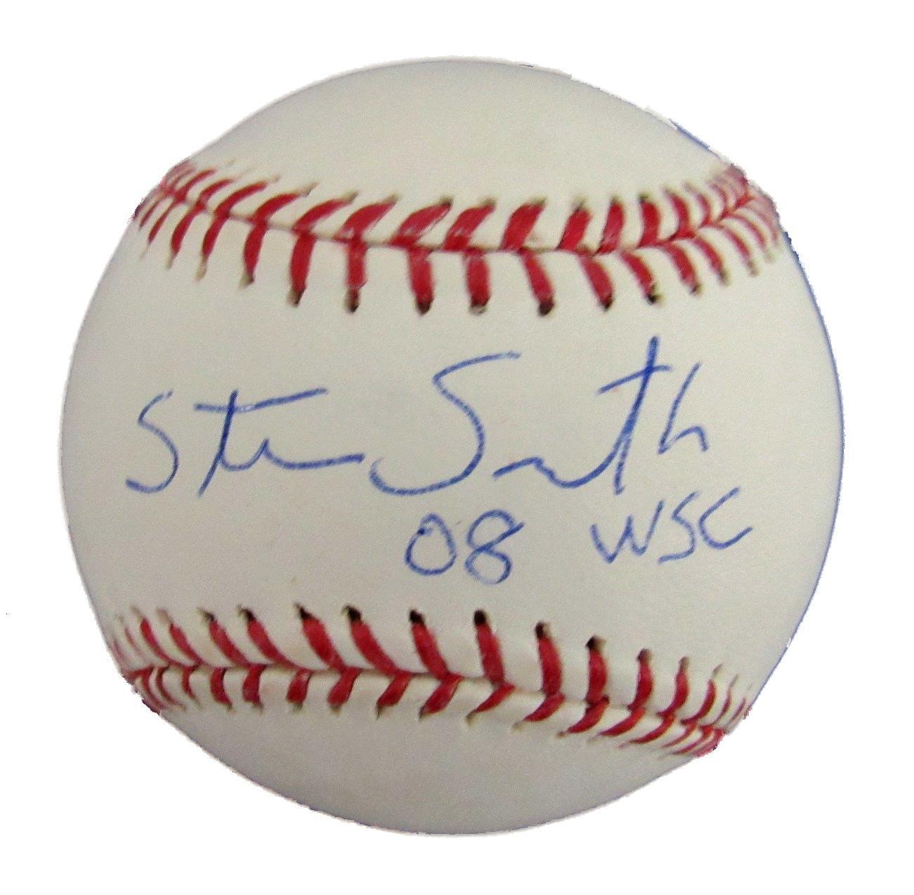 Steve Smith Signed/Auto Phillies Coach 2008 World Series OML Baseball JSA 154088