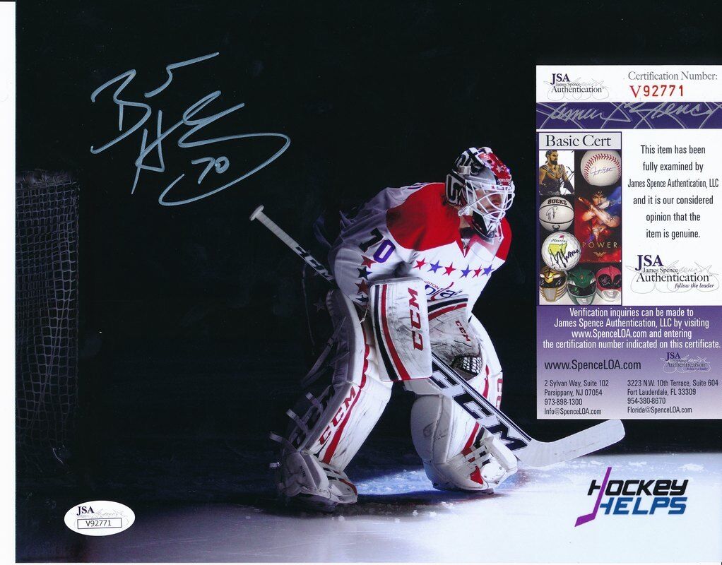 Braden Holtby Washington Capitals Autographed 8x10 Color Photo JSA 141457