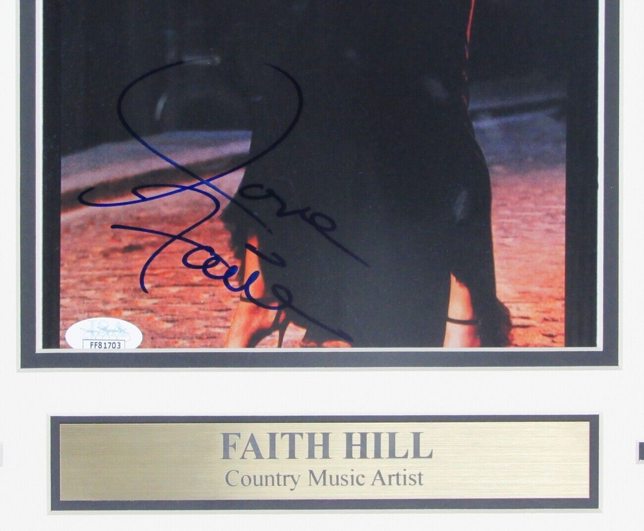 Faith Hill Performer Signed/Autographed 8x10 Photo Framed JSA 155178