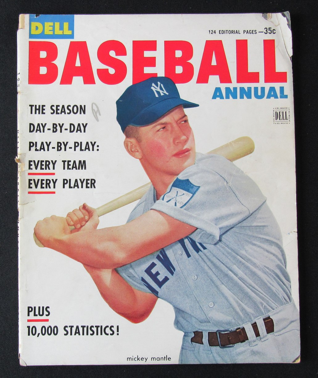 1953 Dell Baseball Magazine with Mickey Mantle on the Cover 183843