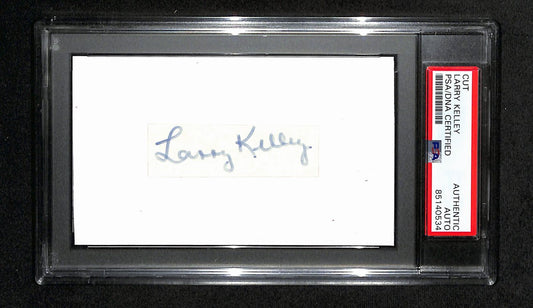 Larry Kelley  Autographed 3x5 Cut Card PSA/DNA 186526