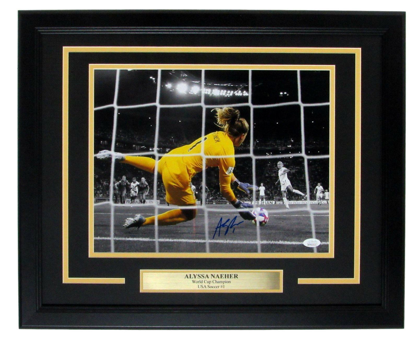 Alyssa Naeher USA Women's Soccer Signed 11x14 Spotlight Photo Framed JSA 146152