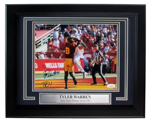 Tyler Warren Signed/Autographed 8x10 Photo Penn State vs. USC Framed JSA 192119