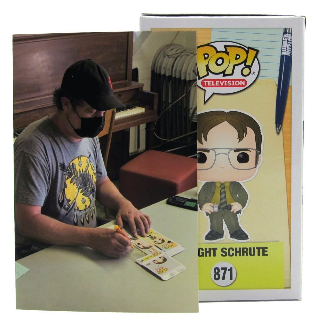 Rainn Wilson Signed Dwight Schrute The Office Funko Pop 871 PSA/DNA  ITP 160483