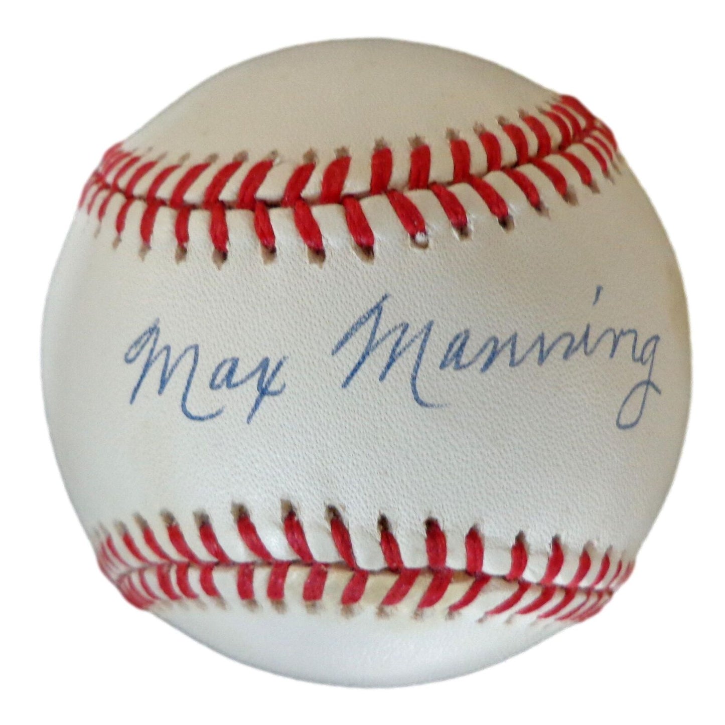 Max Manning Autographed OAL Baseball Negro League Newark Eagles JSA 179802