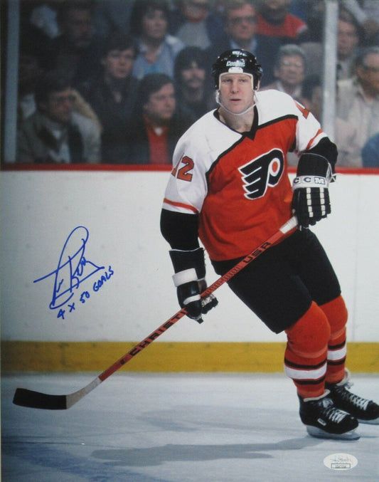 Tim Kerr Flyers Autographed/Signed w/inscr 11x14 Photo JSA 127800