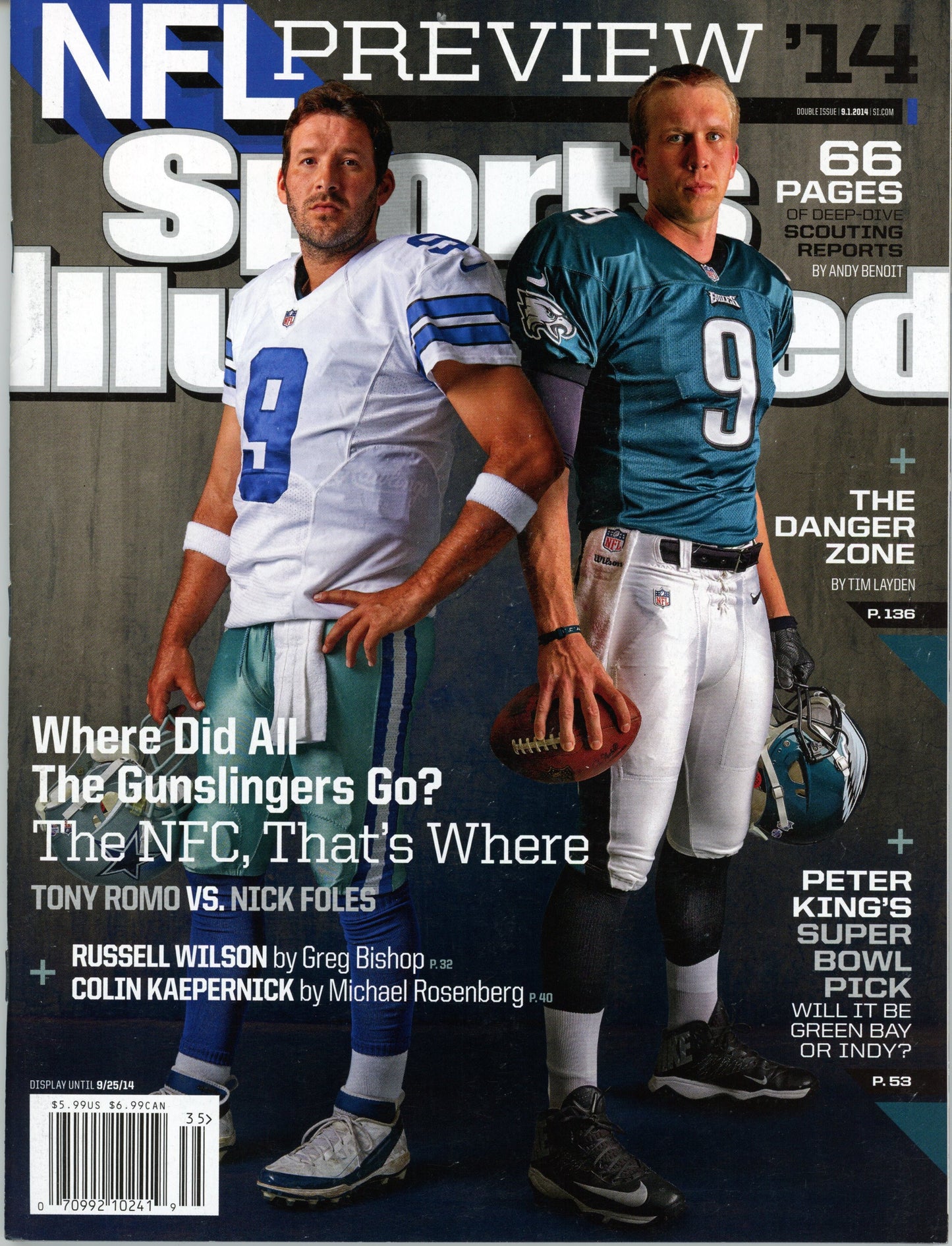 September 1, 2014 Romo / Foles Sports Illustrated Magazine NO LABEL 182370