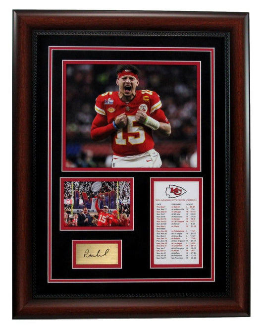 Patrick Mahomes Kansas City Collage w/Laser Engraved Autograph Framed 188944