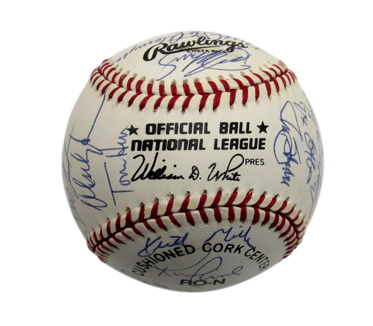 1991 Mets Team Signed by 30 Players ONL Baseball Harrelson Strawberry 187270