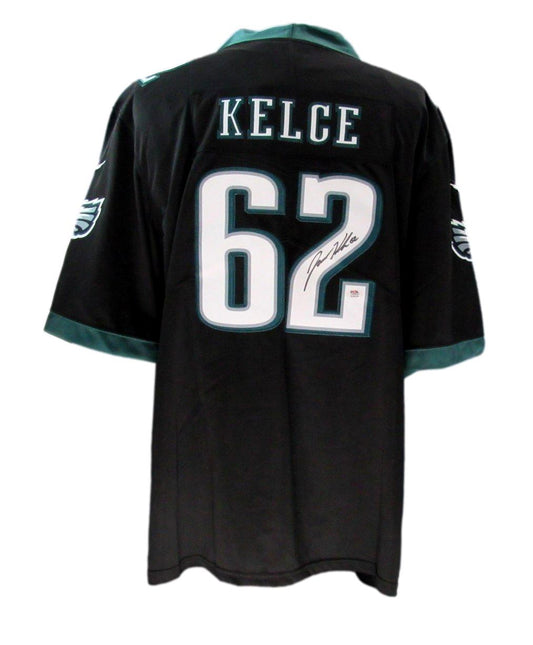 Jason Kelce Signed/Auto Black Custom Football Jersey Eagles PSA/DNA 190371