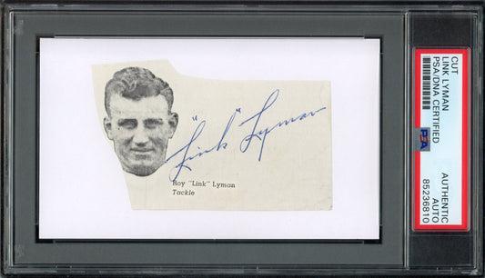 Link Lyman HOF Signed/Auto Cut Photo on 3x5 Card Bears PSA/DNA 188243