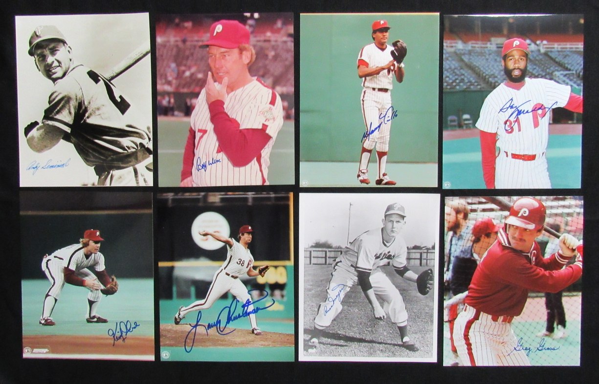 Lot of (17) Autographed Philadelphia Phillies Greats 8x10 Photos 181353