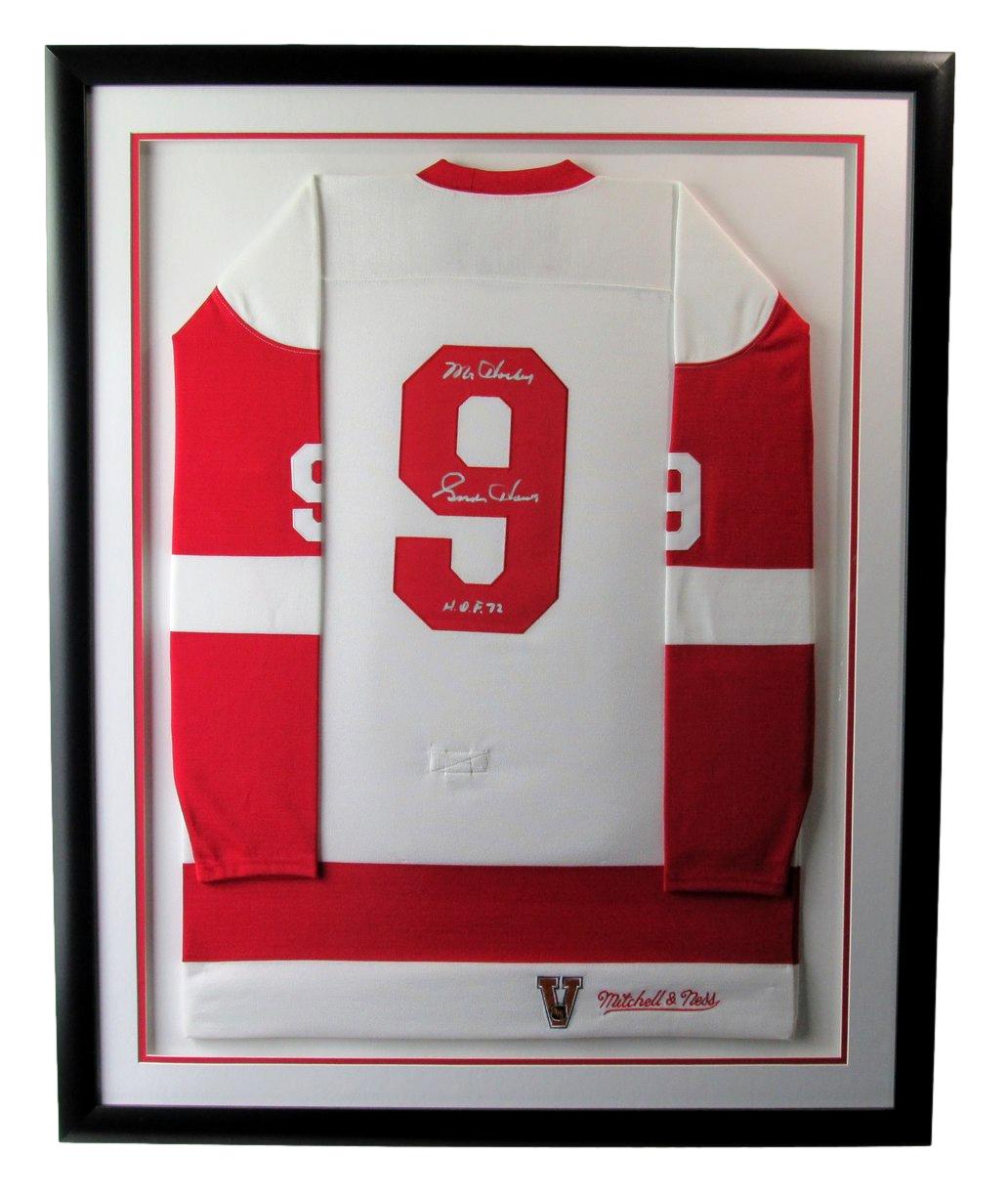 Gordie Howe HOF Signed/Inscribed Hockey Jersey Detroit Red Wings Framed 185646