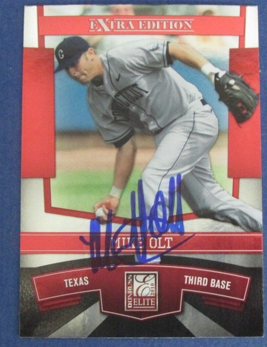 Mike Olt Rangers Signed/Autographed 2010 Donruss Elite Baseball Card  #3