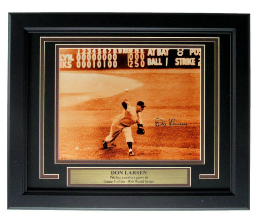 Don Larsen New York Yankees Signed 1956 No Hitter 8x10 Photo Framed 161475