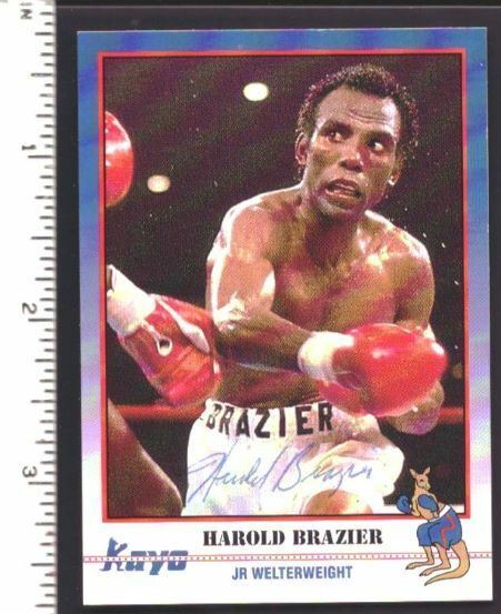 Harold Brazier Boxer Signed/Autographed 1991 Kayo Trading Card #56 151865