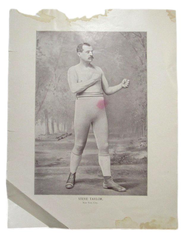 Steve Taylor, New York City  Boxer 1895 Boxing Gladiators 11x15 Poster