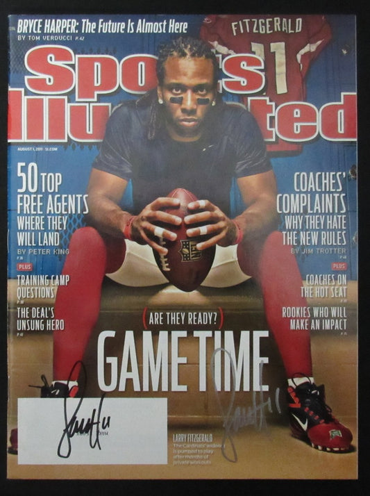 Larry Fitzgerald Signed 2011 Sports Illustrated Magazine NO LABEL JSA 190779