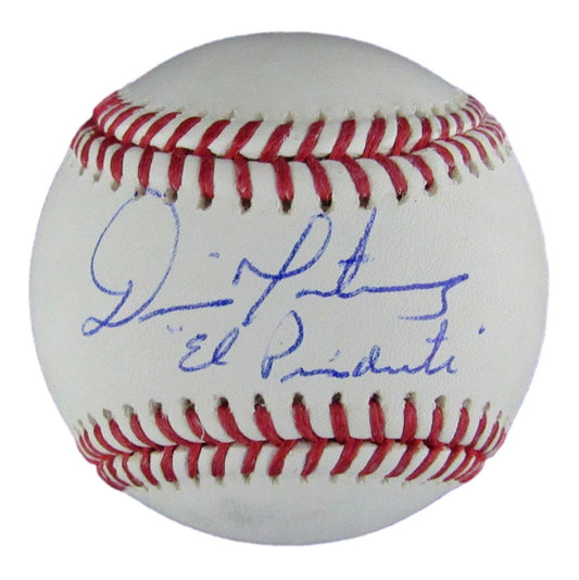 Dennis Martinez Autographed/Inscr El Presidente OML Baseball   Beckett 176896