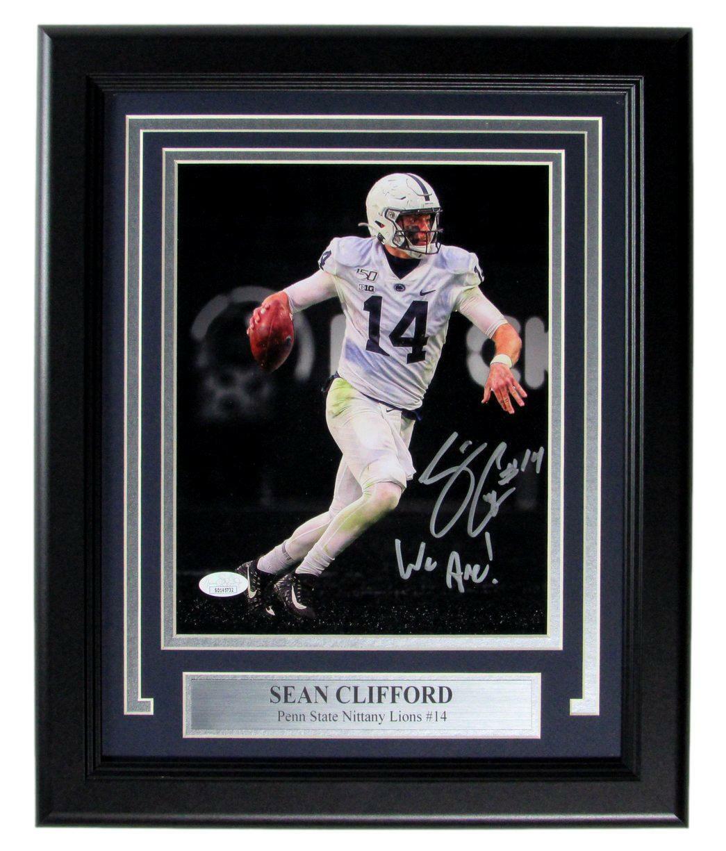 Sean Clifford Penn State Signed/Inscribed 8x10 Photo Framed JSA 164039