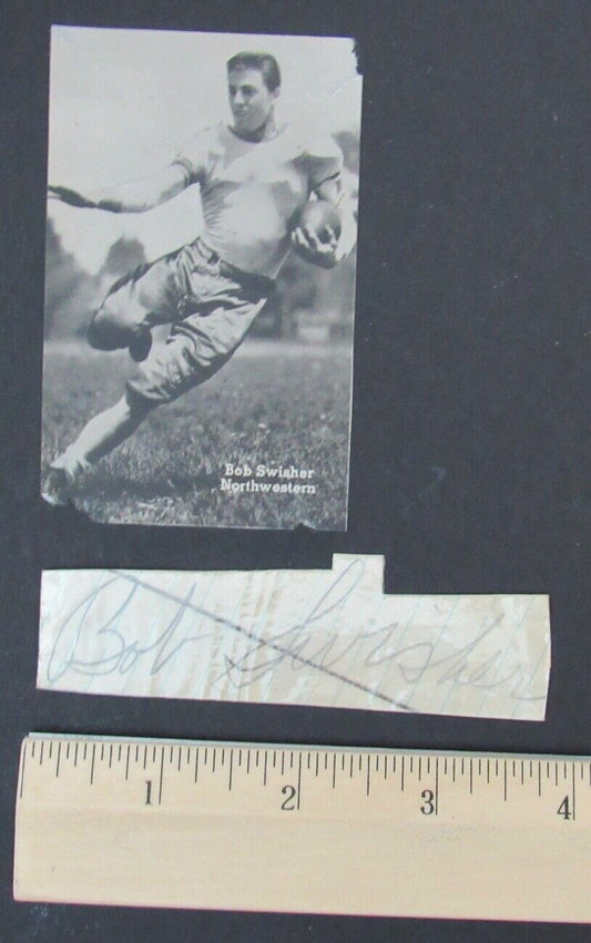 Bob Swisher Northwestern/Chicago Bears  d.1979 Signed Cut  PSA/DNA 150182